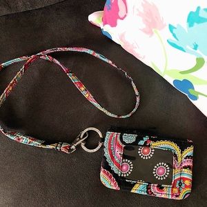 Vera Bradley lanyard with ID case